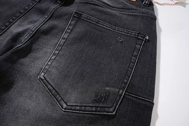 Purple Brand Distressed Black Wash Slim-Fit Jeans 9