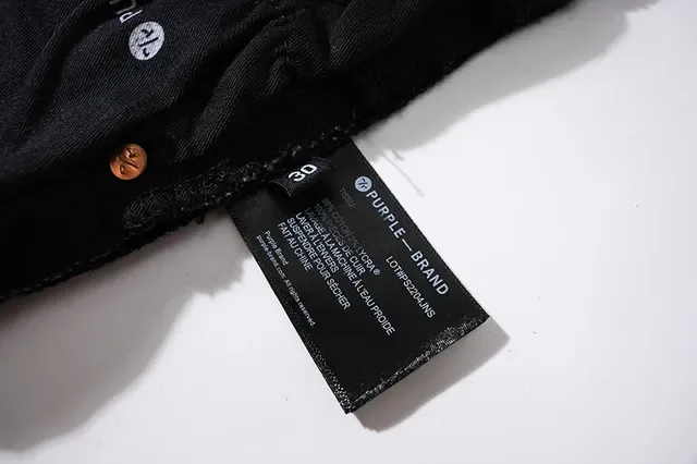 Purple Brand Distressed Black Wash Slim-Fit Jeans 10