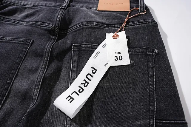 Purple Brand Distressed Black Wash Slim-Fit Jeans 11
