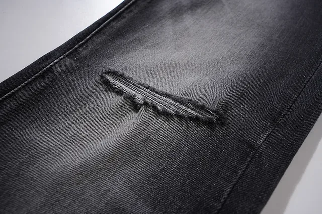 Purple Brand Distressed Black Wash Slim-Fit Jeans 13