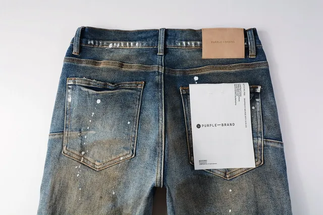 Purple Brand Distressed Paint-Splattered Faded Jeans 6