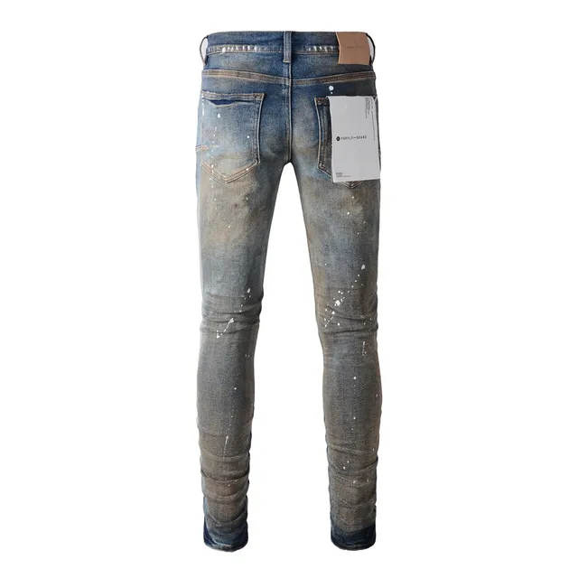 Purple Brand Distressed Paint-Splattered Faded Jeans 17