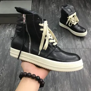 Rick Owens DRKSHDW Geobasket Black and Off-White Lifestyle Sneakers
