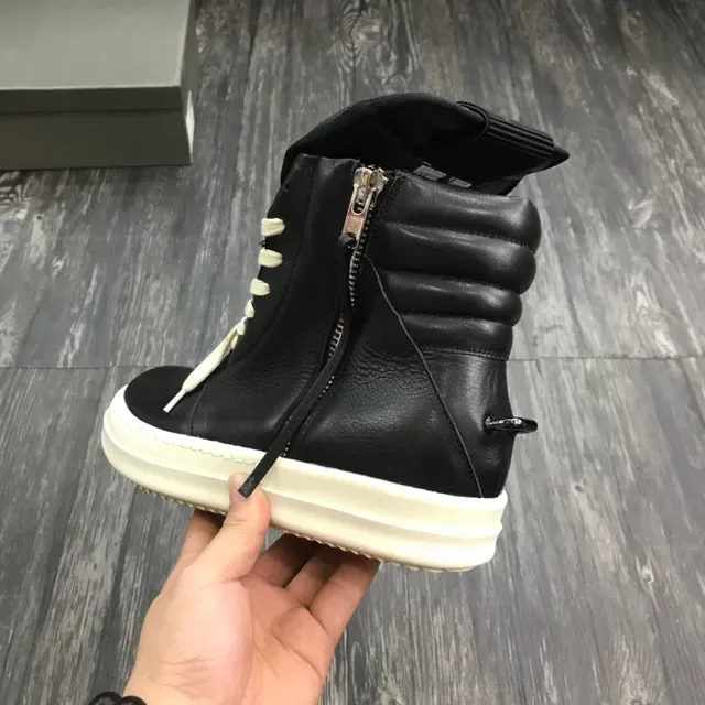 Rick Owens DRKSHDW Geobasket Black and Off-White Lifestyle Sneakers 3