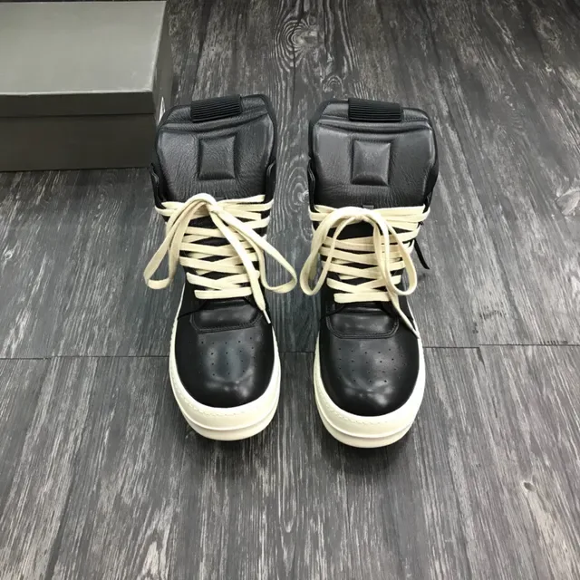 Rick Owens DRKSHDW Geobasket Black and Off-White Lifestyle Sneakers 4