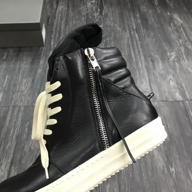 Rick Owens DRKSHDW Geobasket Black and Off-White Lifestyle Sneakers 5