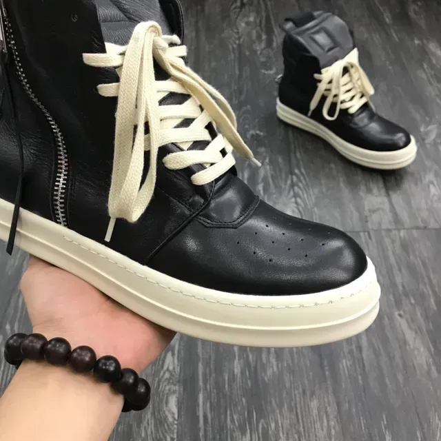 Rick Owens DRKSHDW Geobasket Black and Off-White Lifestyle Sneakers 6