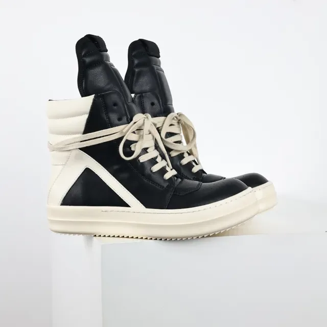 Rick Owens DRKSHDW Ramones Black and Off-White Lifestyle Sneakers 3