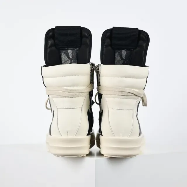 Rick Owens DRKSHDW Ramones Black and Off-White Lifestyle Sneakers 8