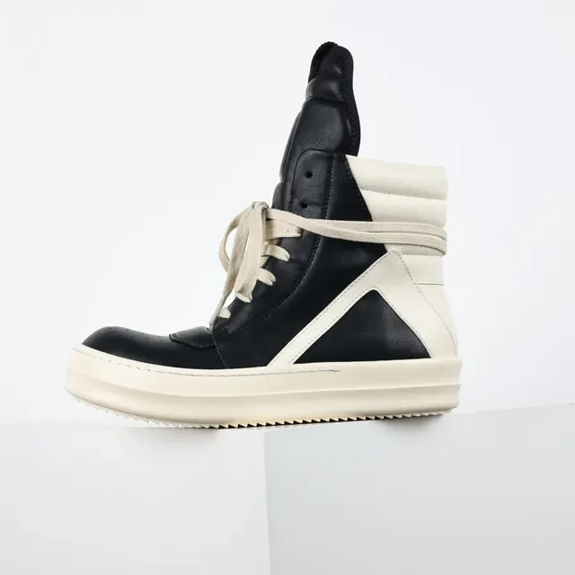 Rick Owens DRKSHDW Ramones Black and Off-White Lifestyle Sneakers 9