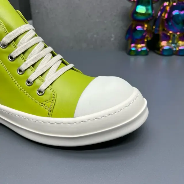 Rick Owens Geobasket Lime Green White Lifestyle Sneakers 2