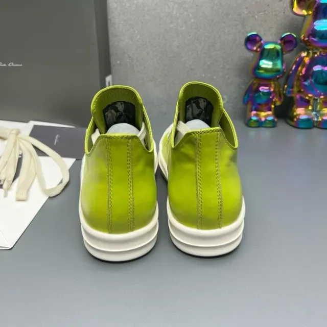 Rick Owens Geobasket Lime Green White Lifestyle Sneakers 4