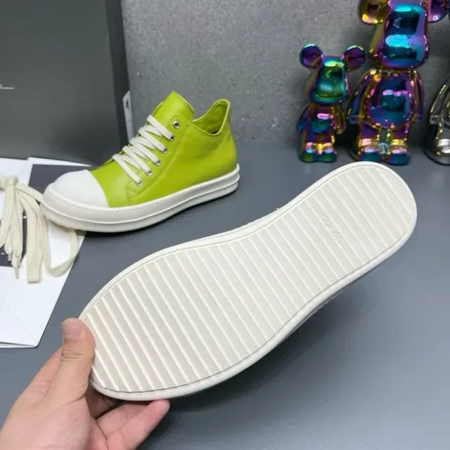 Rick Owens Geobasket Lime Green White Lifestyle Sneakers 5
