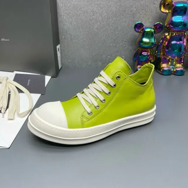 Rick Owens Geobasket Lime Green White Lifestyle Sneakers 8