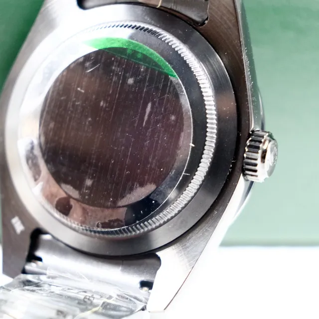 Rolex Air-King Black Dial Green Accents Mechanical Watch 5