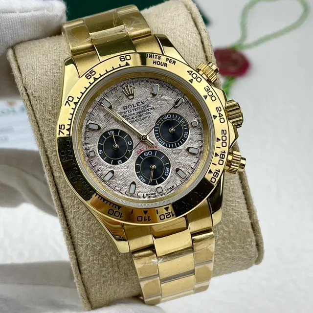 Rolex Cosmograph Daytona Gold Meteorite Dial Mechanical Watch 4