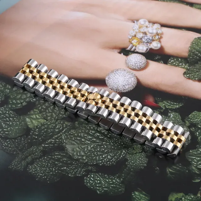 Rolex Jubilé Bracelet Two-Tone and Tri-Tone Metal Watch Bracelets 9