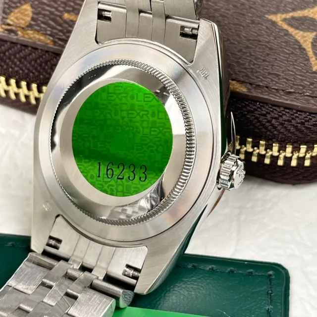 Rolex Oyster Perpetual Datejust Cadran Noir Acier Inoxydable Montre Mécanique 2