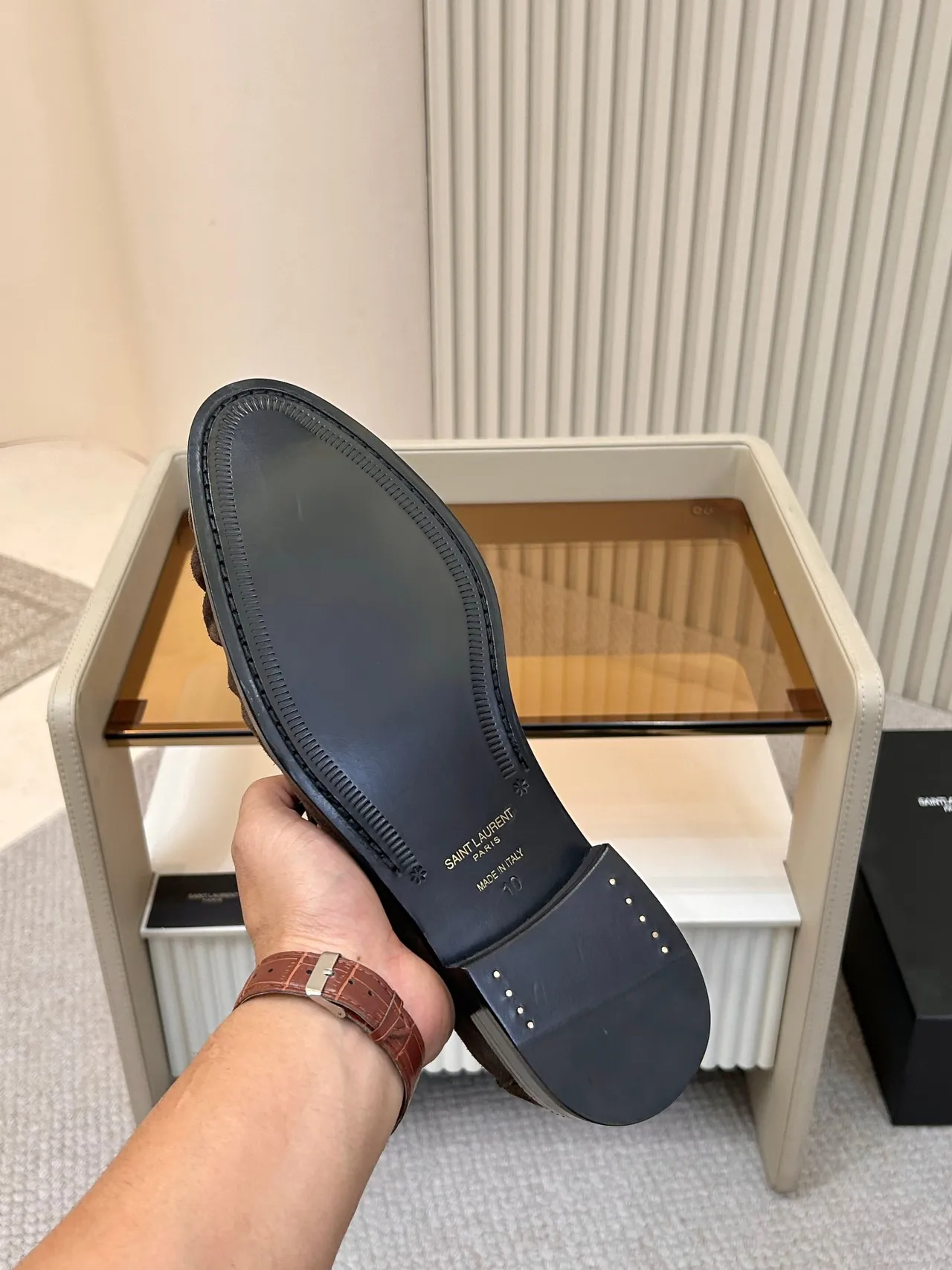 Saint Laurent Mocassin Classique Marron Daim Mocassin 2