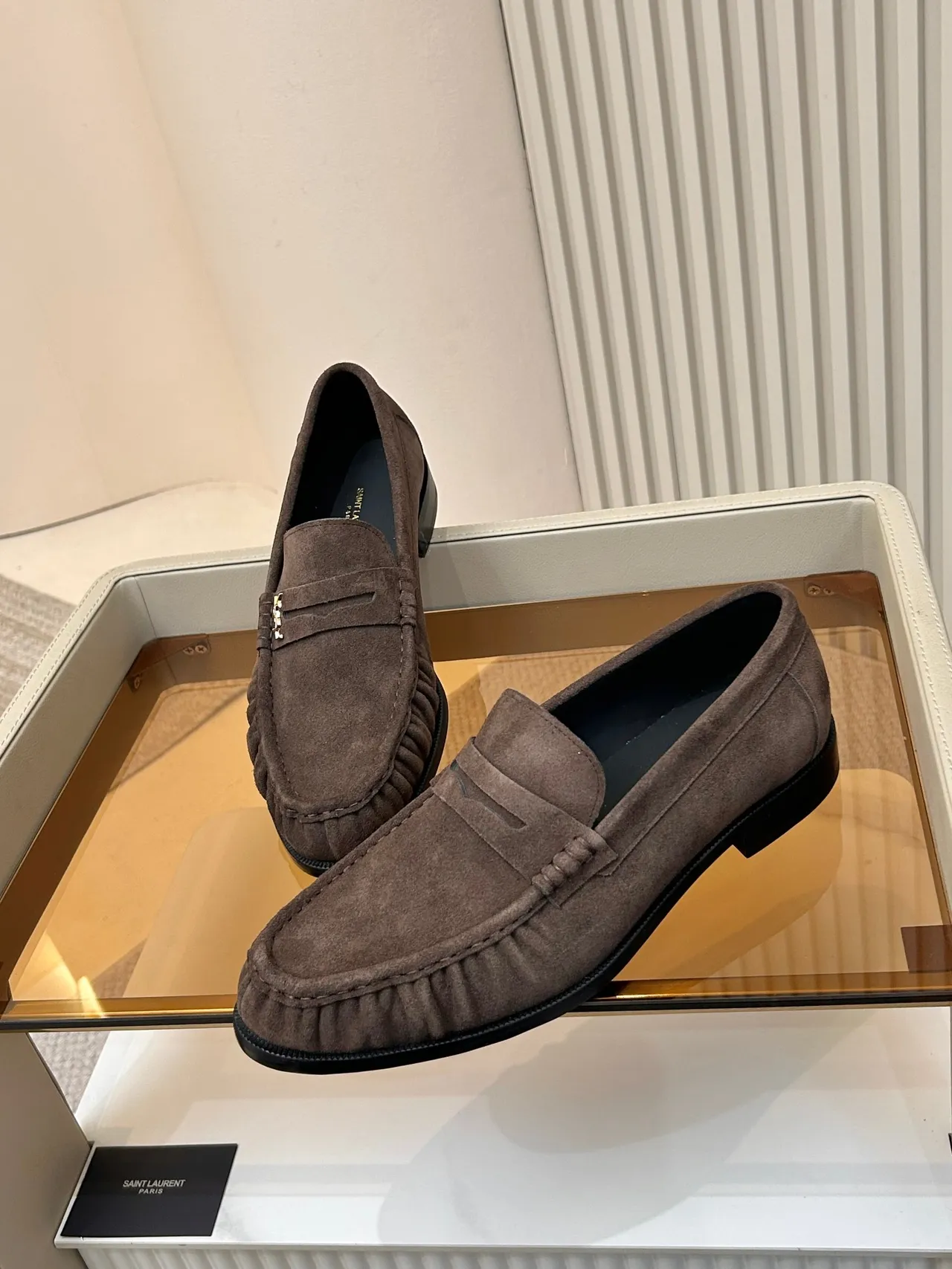Saint Laurent Mocassin Classique Marron Daim Mocassin 4