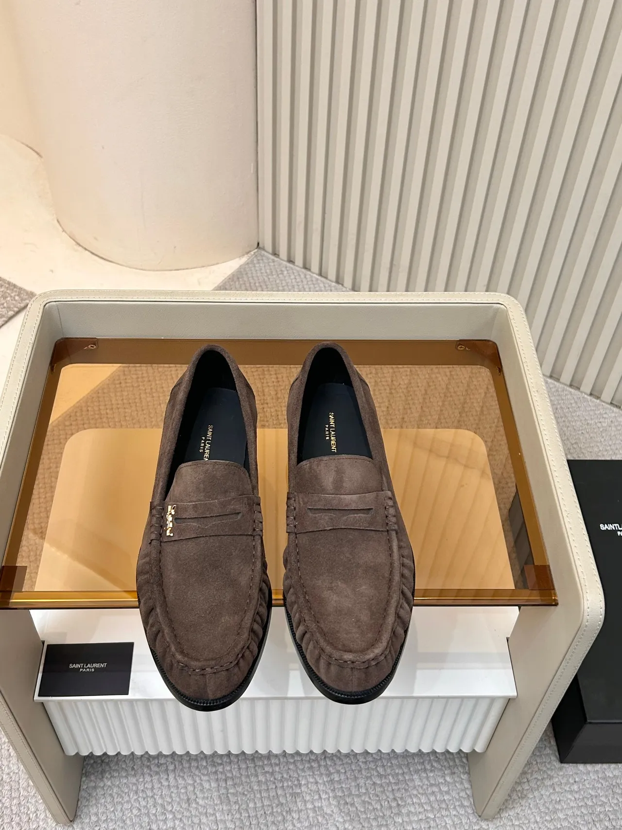 Saint Laurent Mocassin Classique Marron Daim Mocassin 5