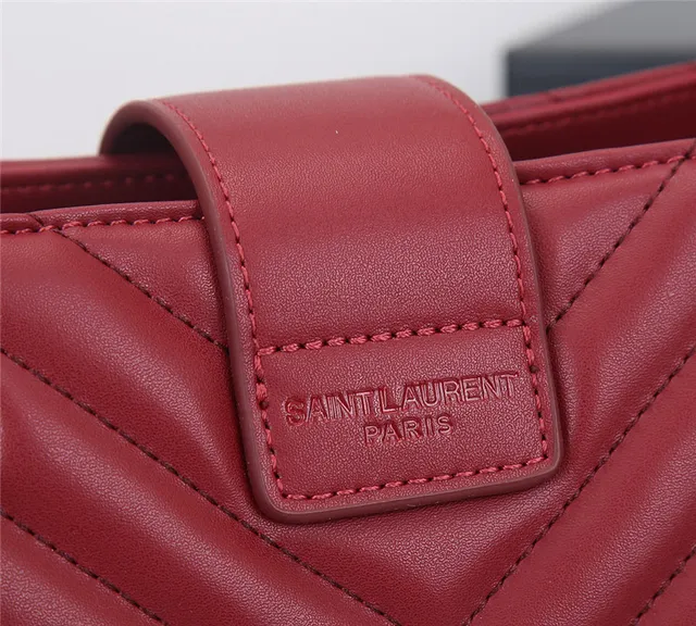 Saint Laurent Loulou Sac Tote Noir Chevron-Quilté Chaîne 15