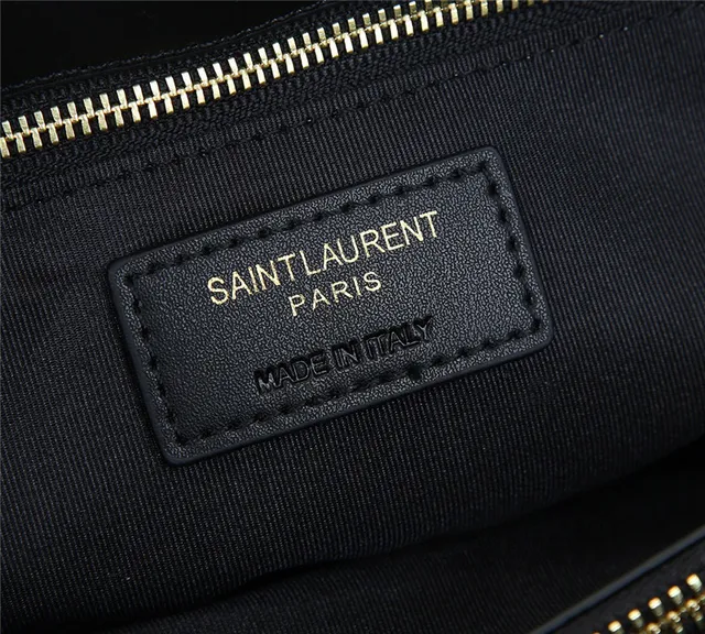 Saint Laurent Loulou Sac Tote Noir Chevron-Quilté Chaîne 20