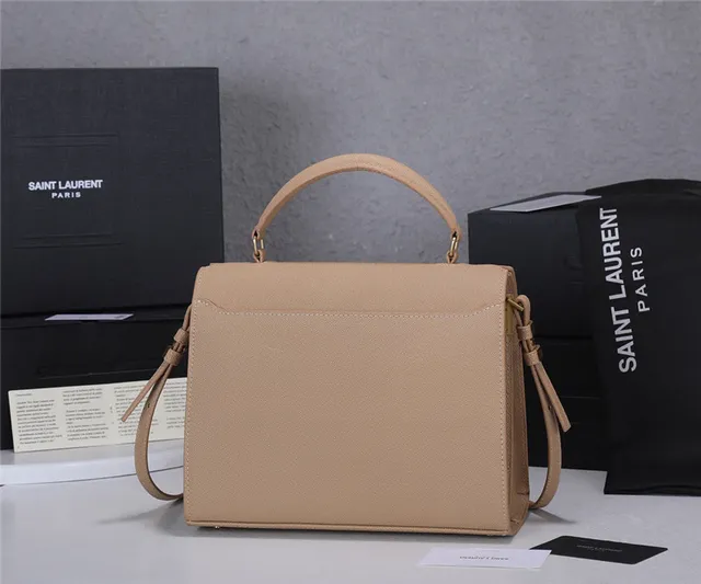 Saint Laurent Loulou Sac tote en cuir texturé noir avec anse supérieure 8