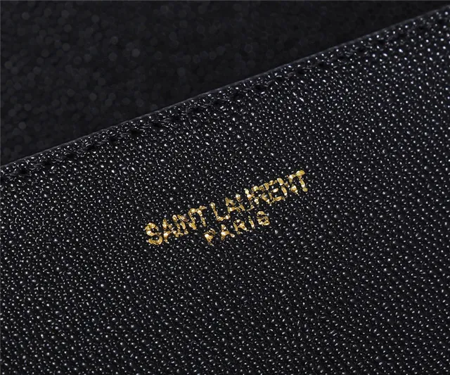Saint Laurent Loulou Sac tote en cuir texturé noir avec anse supérieure 13