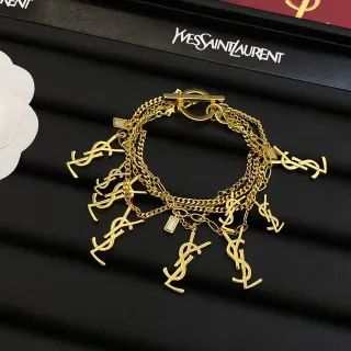 سوار سان لوران YSL مونوغرام متعدد السلاسل