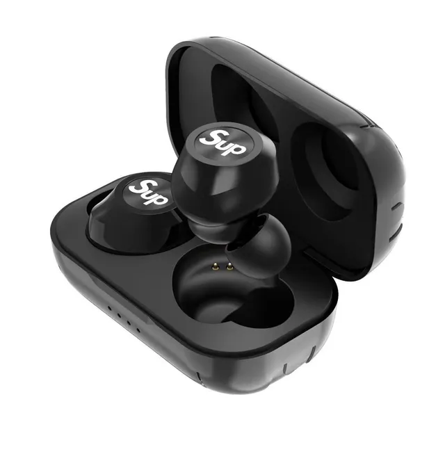 Supreme Red Black Glossy Finish Stemless Silhouette TWS Earbuds 6