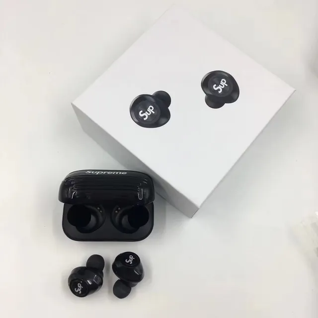 Supreme Red Black Glossy Finish Stemless Silhouette TWS Earbuds 13