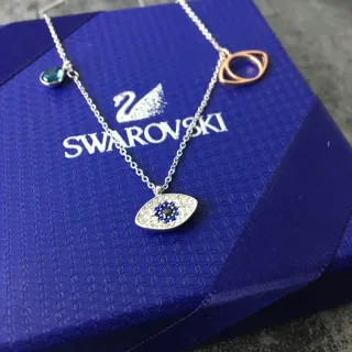 Swarovski Evil Eye Pavé Crystal Necklace