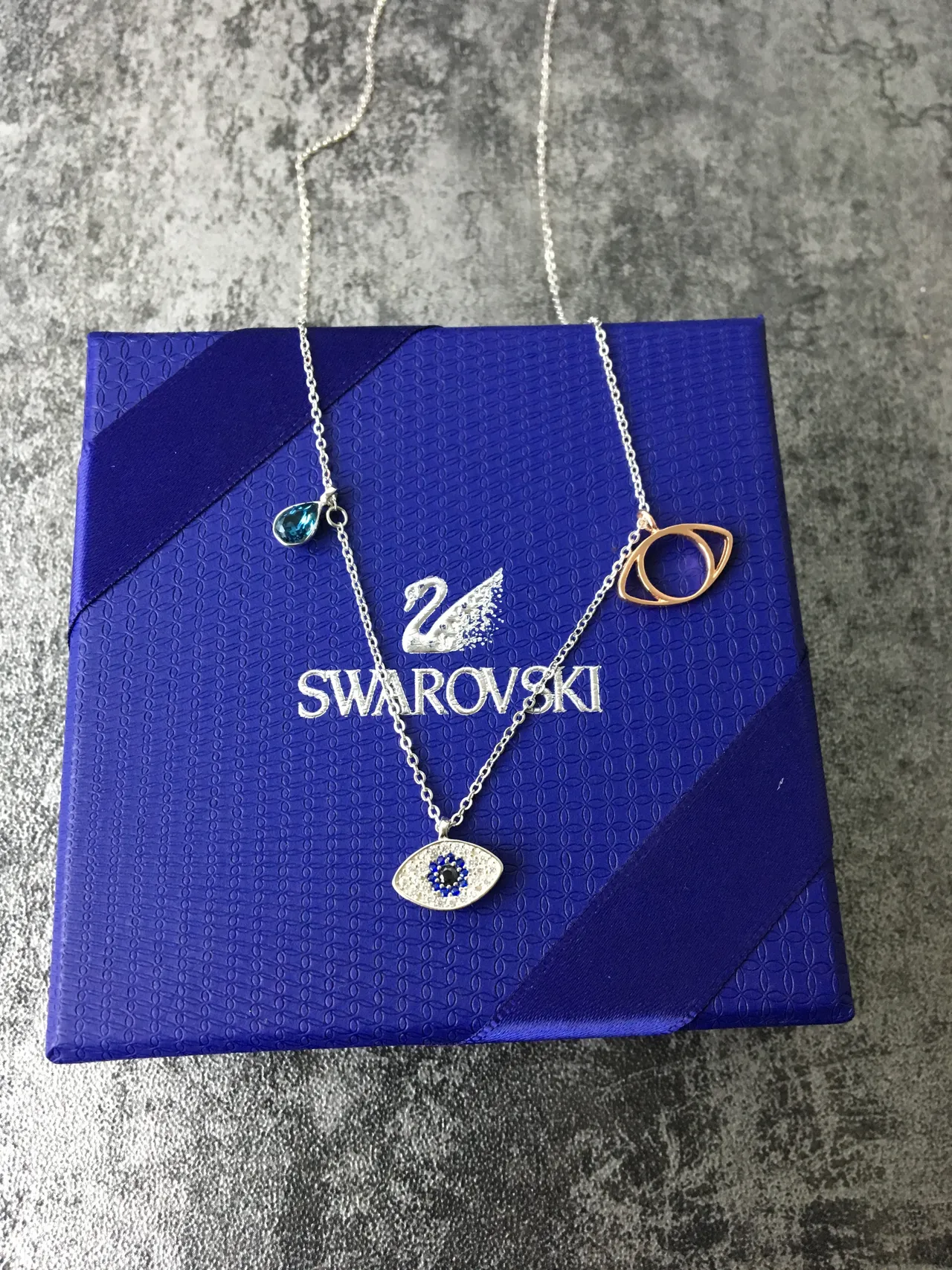 Swarovski ইভিল আই পাভে ক্রিস্টাল নেকলেস 4
