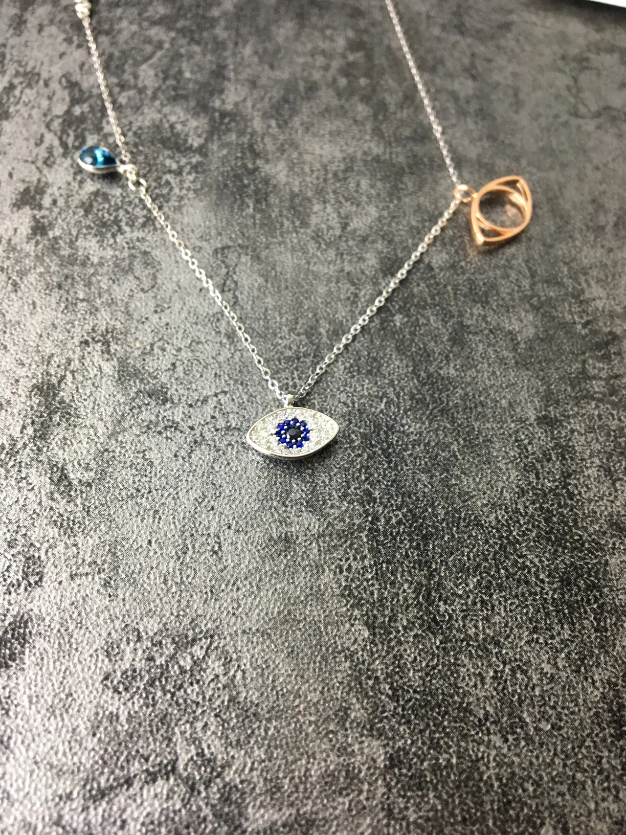 Swarovski ইভিল আই পাভে ক্রিস্টাল নেকলেস 5