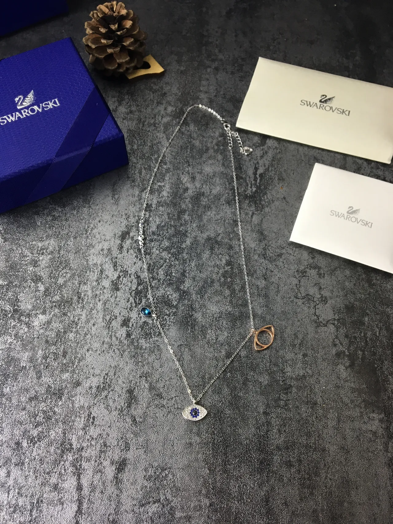 Swarovski ইভিল আই পাভে ক্রিস্টাল নেকলেস 6