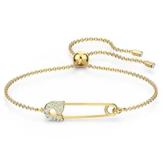Swarovski Iconic Safety Pin Gold-Tone Crystal Bracelet