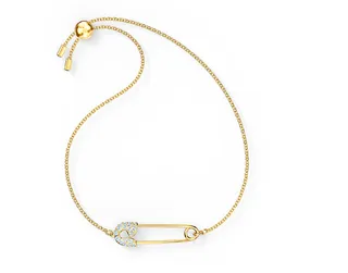 Swarovski Épingle de Sécurité Iconique Bracelet Cristal Doré 5
