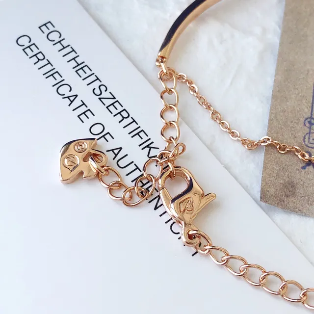 Swarovski infinito pavê cristal tom rosa dourado pulseira 3