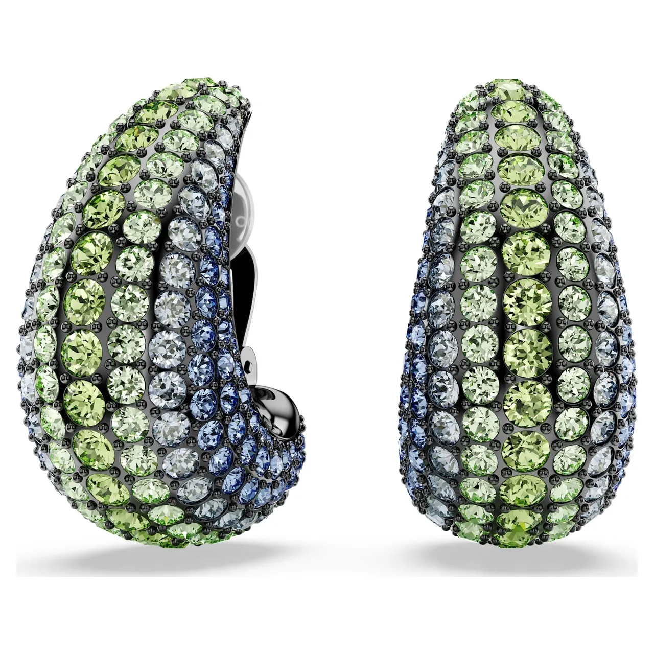 Swarovski Multicolor Black Pavé-Set Teardrop Silhouette Earrings 1