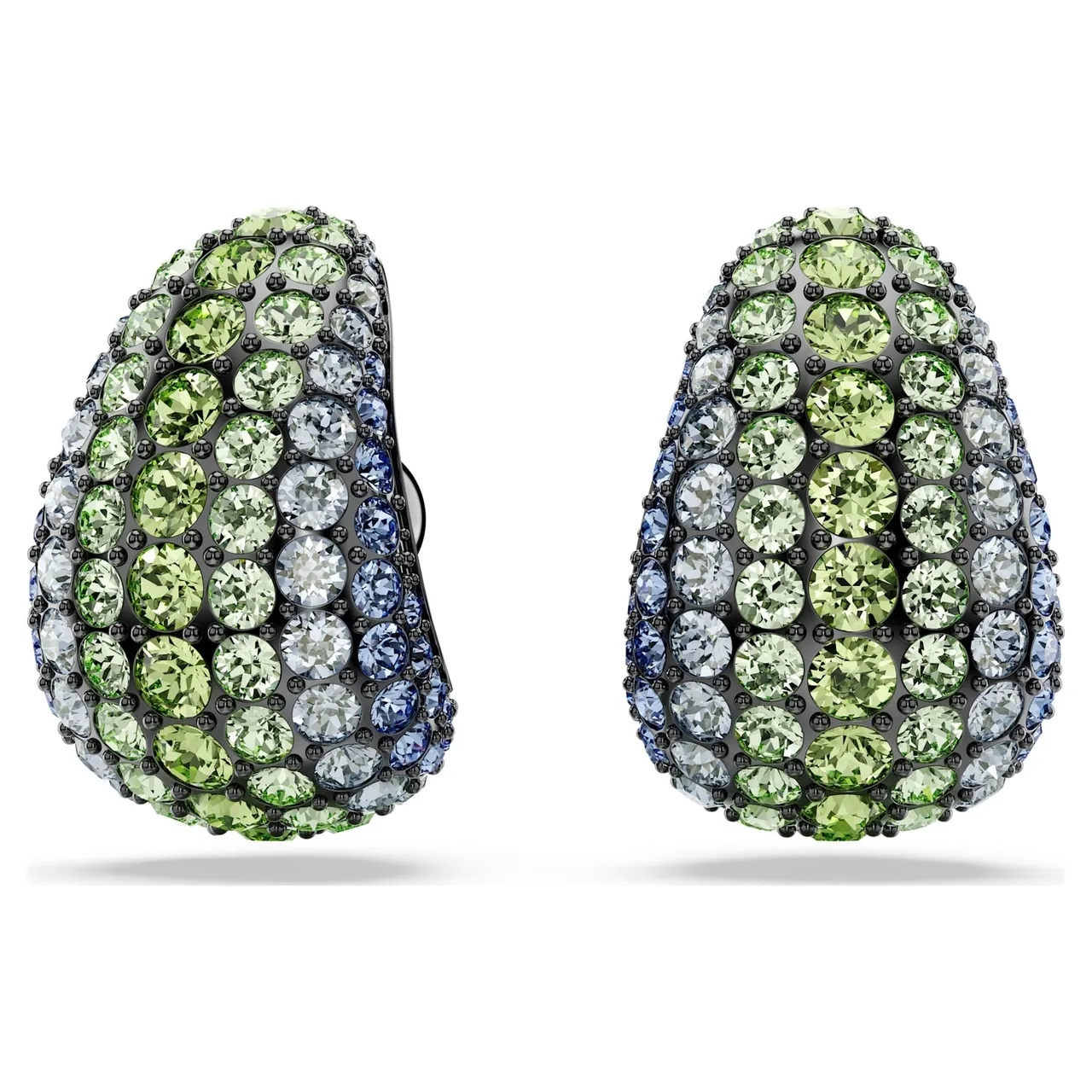 Swarovski Multicolor Black Pavé-Set Teardrop Silhouette Earrings 10