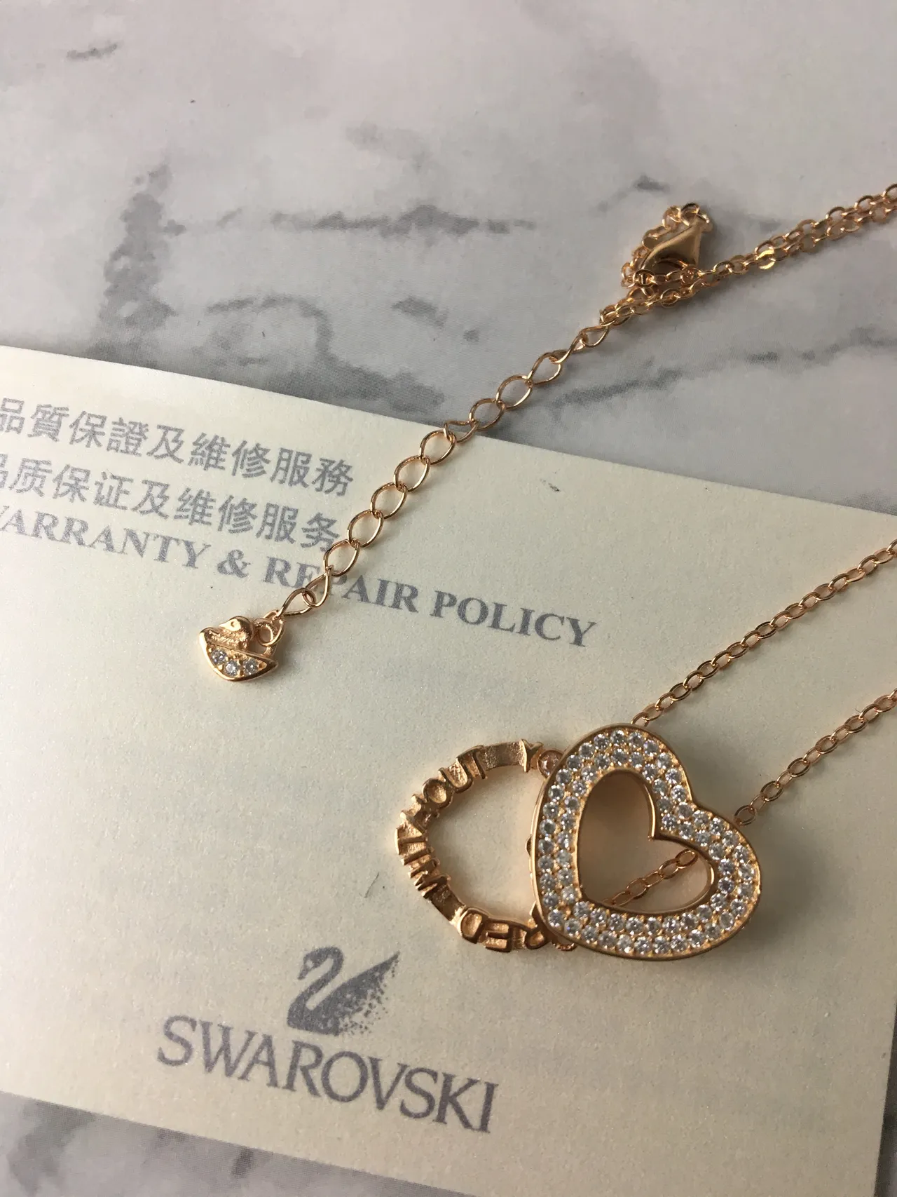Swarovski Open Heart Pave Crystal Rose Gold-Tone Necklace 5