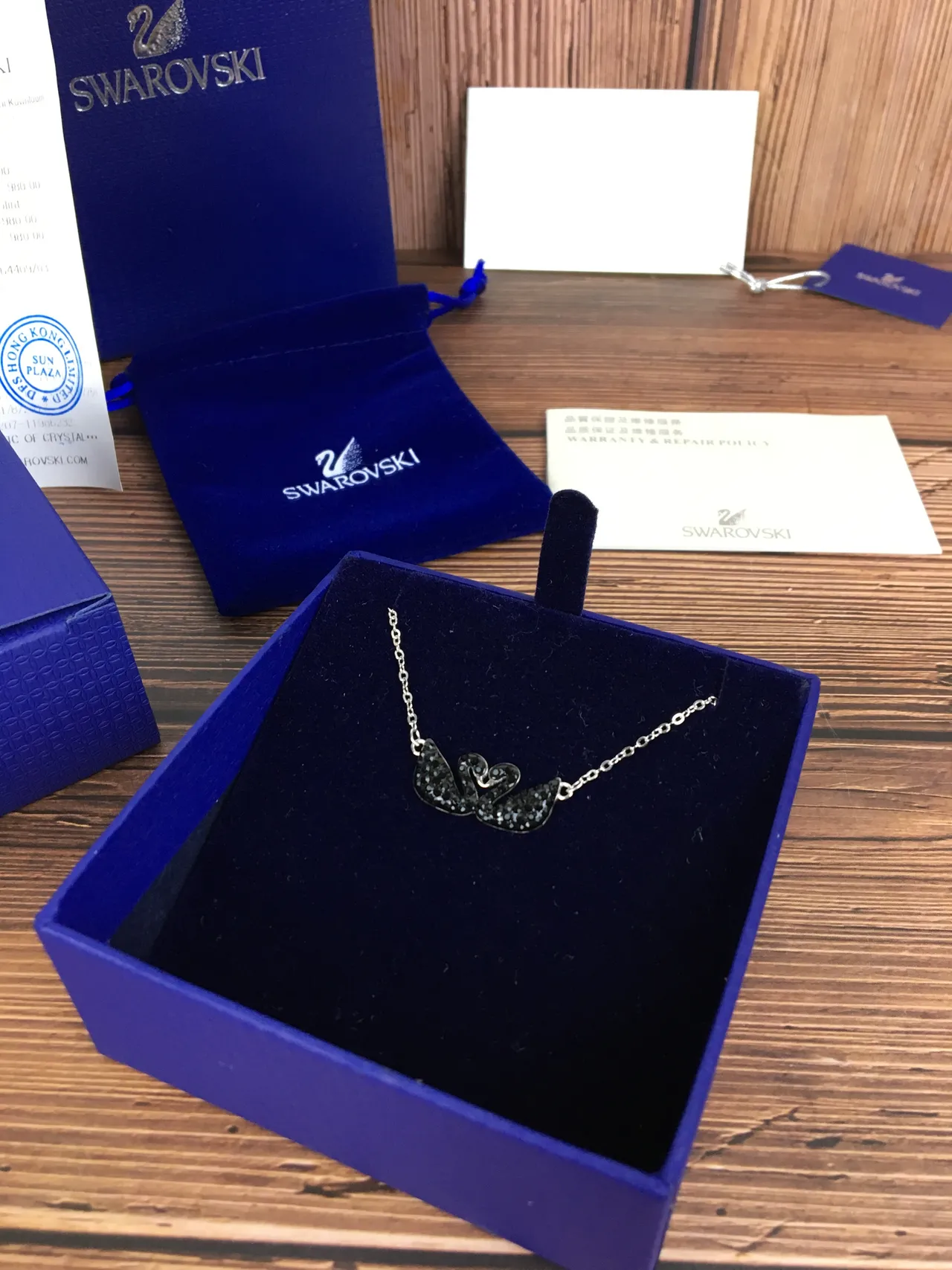 Swarovski Swan collier pendentif cristal Pavé noir 6