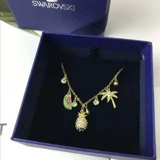 Swarovski Tropical Charm Gold-Tone Crystal Necklace