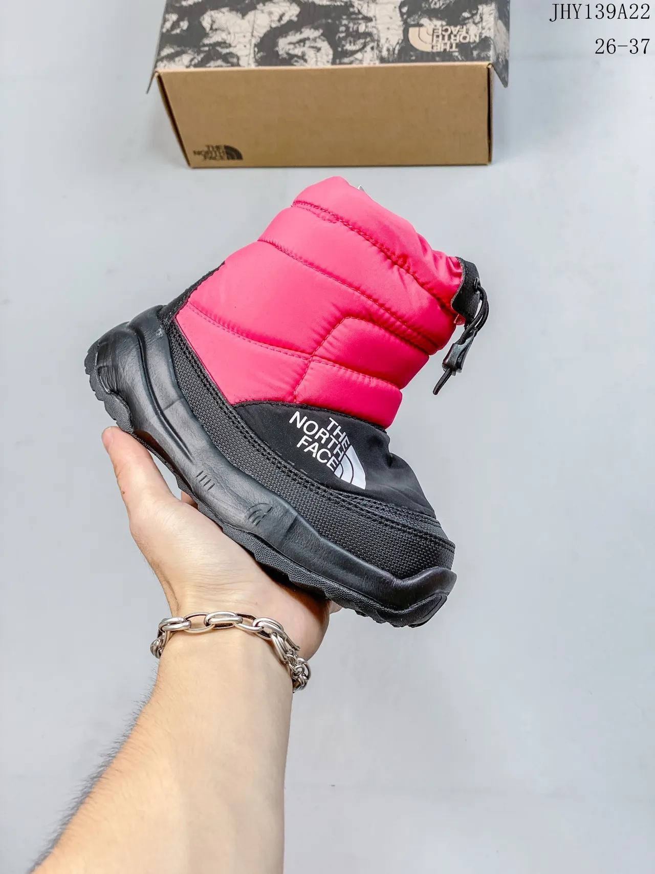 The North Face Kids Nuptse Boot Purple Black Snow Boots 5