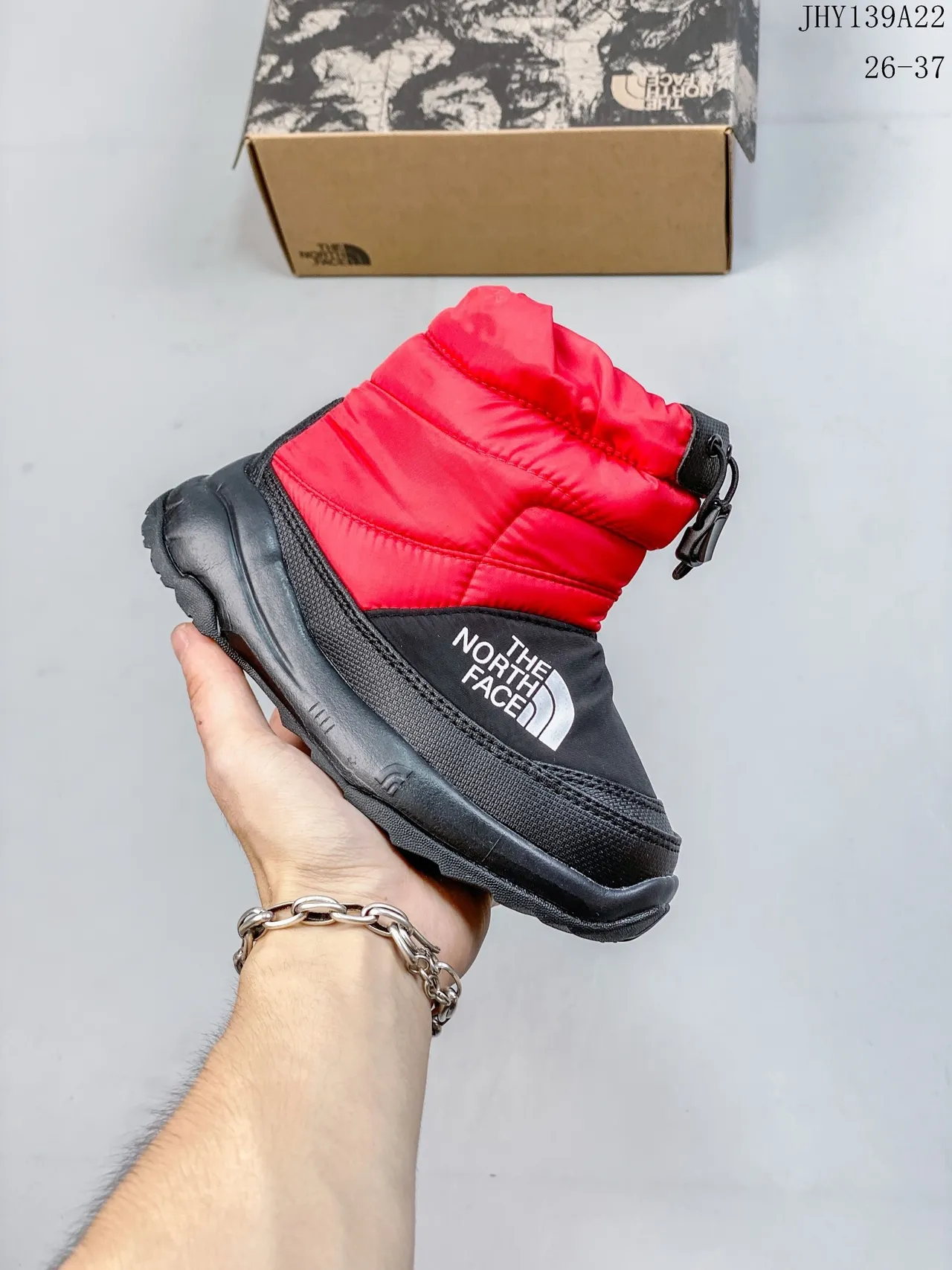 The North Face Kids Nuptse Boot Purple Black Snow Boots 6