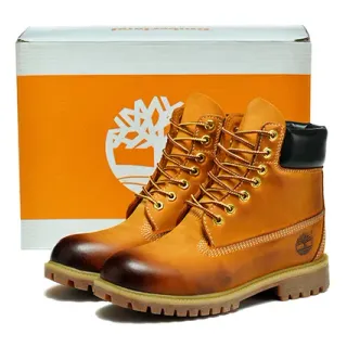 Timberland Premium 6-Inch Tan Burnished Work Boots
