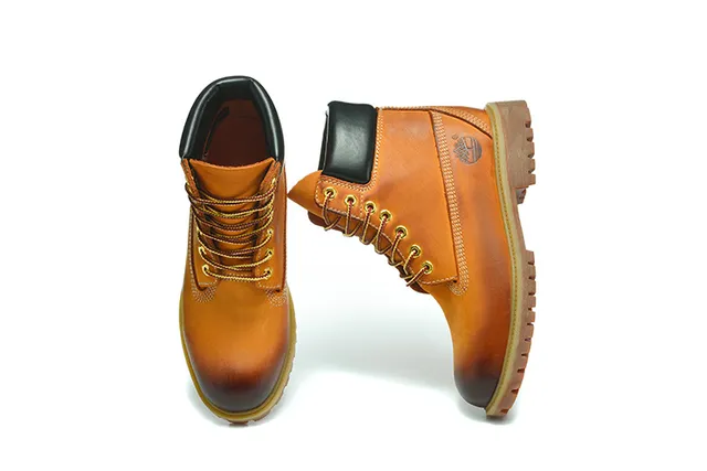 Timberland Premium 6-Inch Tan Burnished Work Boots 7