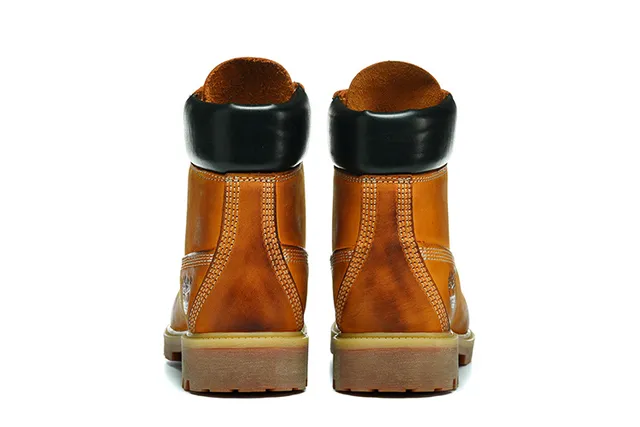 Timberland Premium 6-Inch Tan Burnished Work Boots 8