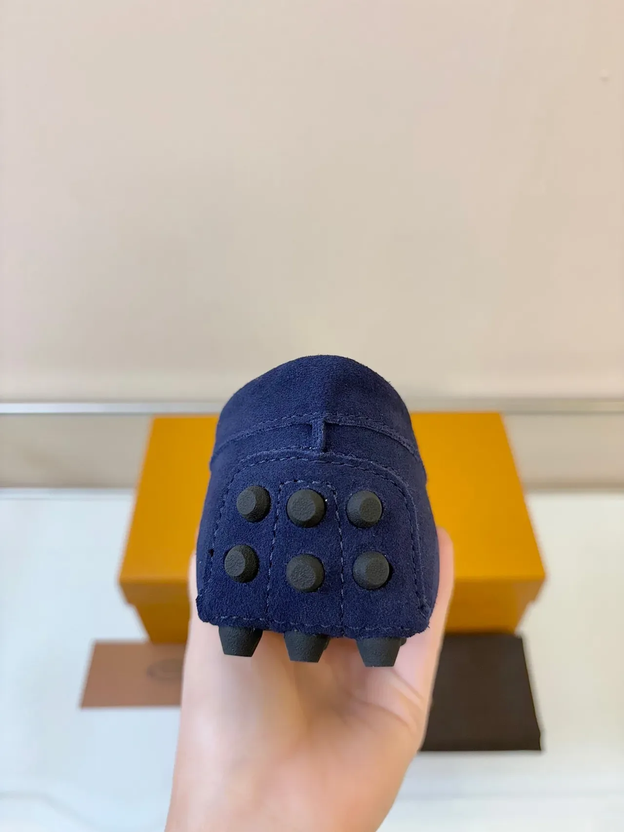 Mocassins Tod's Double G Bleu Marine Daim Boucle Dorée 4